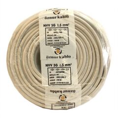 Öznur 5x1,5 Nym Antigron Bakır Çok Damarlı Tesisat Kablosu