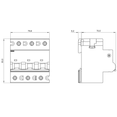 SIEMENS 5SP4380-7 Otomatik Sigorta 80A C Tipi 3Faz