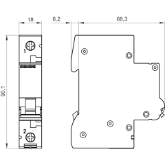 SIEMENS 5SL6106-7YA Otomatik Sigorta Klasik 6A C Tipi