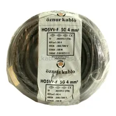 Öznur Kablo 5x4 H05VV-F TTR Çok Telli Bakır Elektrik Kablosu