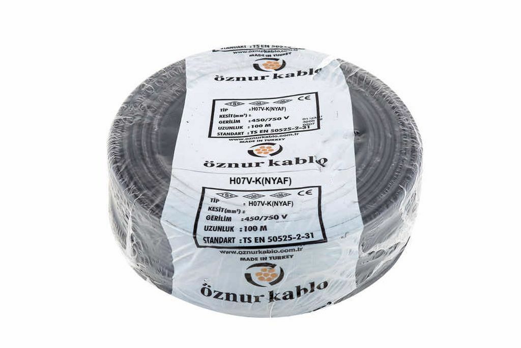 Öznur Kablo 25 mm Nyaf Çok Telli Bakır Elektrik Kablosu Siyah