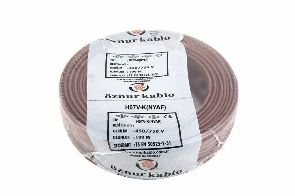 Öznur Kablo 50 mm Nyaf Çok Telli Bakır Elektrik Kablosu Kahverengi