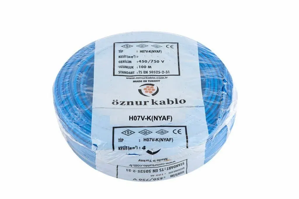 Öznur Kablo 50 mm Nyaf Çok Telli Bakır Elektrik Kablosu Mavi
