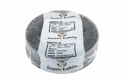 Öznur Kablo 16 mm Nya Tek Damarlı Bakır Elektrik Kablosu Siyah