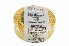 Öznur Kablo 16 mm Nya Tek Damarlı Bakır Elektrik Kablosu Sarı Yeşil