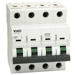 Viko - 4VTB-4C25 4x25A 4,5kA C Tipi Otomatik Sigorta