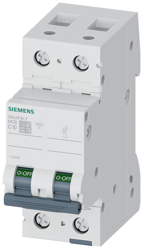 SIEMENS 5SL6510-7 Otomatik Sigorta 10A C Tipi 1Faz Nötr