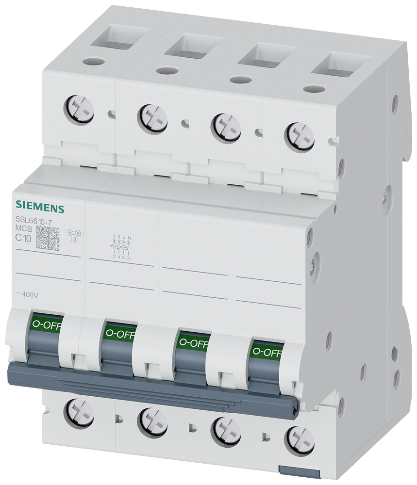 SIEMENS 5SL6610-7 Otomatik Sigorta 10A C Tipi 3Faz Nötr