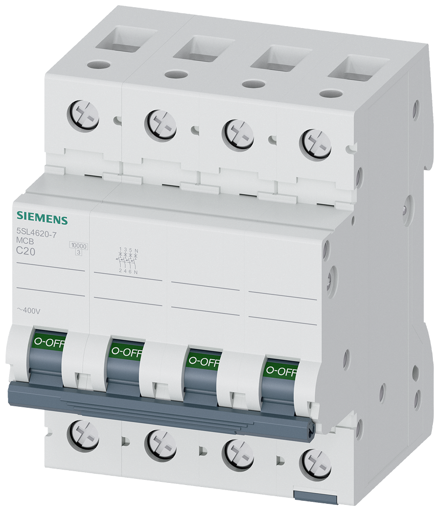 SIEMENS 5SL4620-7 Otomatik Sigorta 20A C Tipi 3Faz 10kA