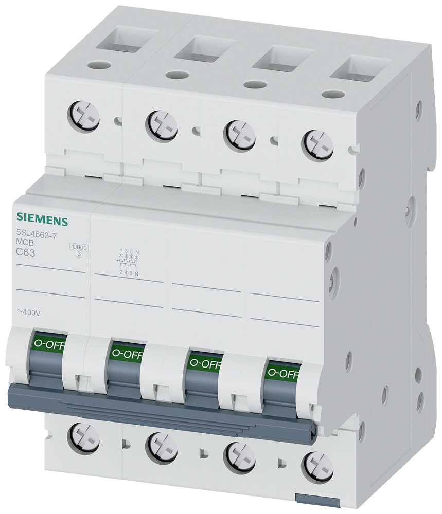 SIEMENS 5SL4663-7 Otomatik Sigorta 63A C Tipi 3Faz 10kA