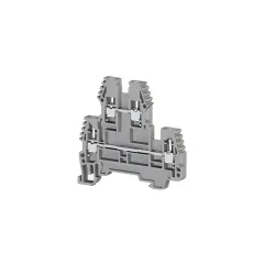 KLEMSAN Klemens Vida Bağlantılı İki Katlı 1 Giriş 1 Çıkış 2,5mm Gri 317109