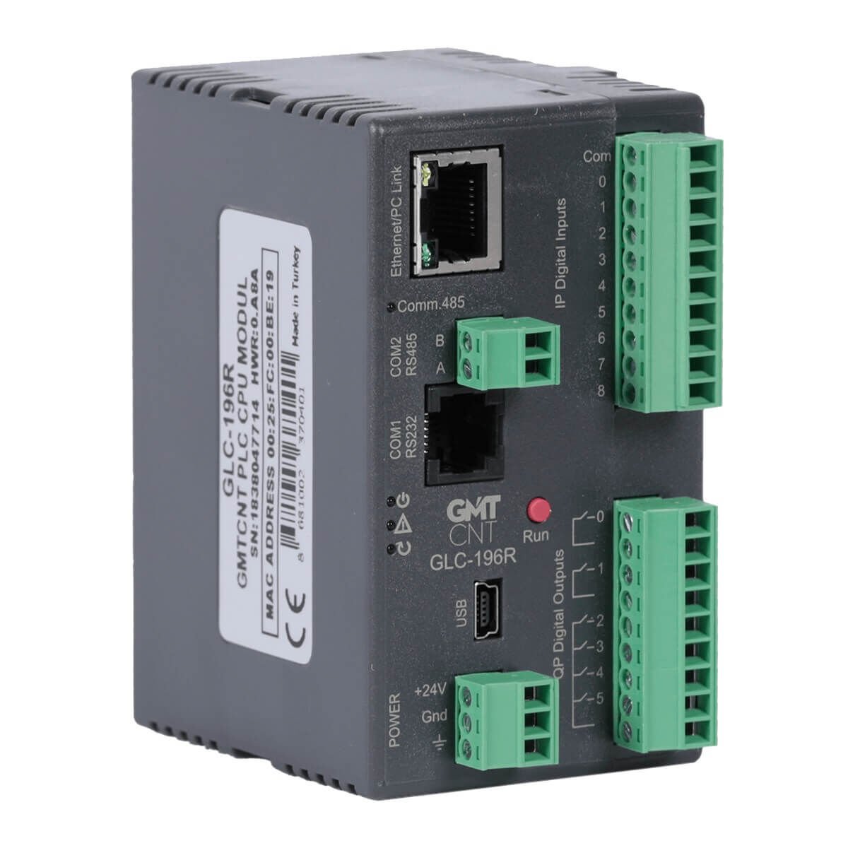 GLC-196R 9 Girişli/6 Röle Çıkışlı 24VDC PLC CPU Modülü GMT