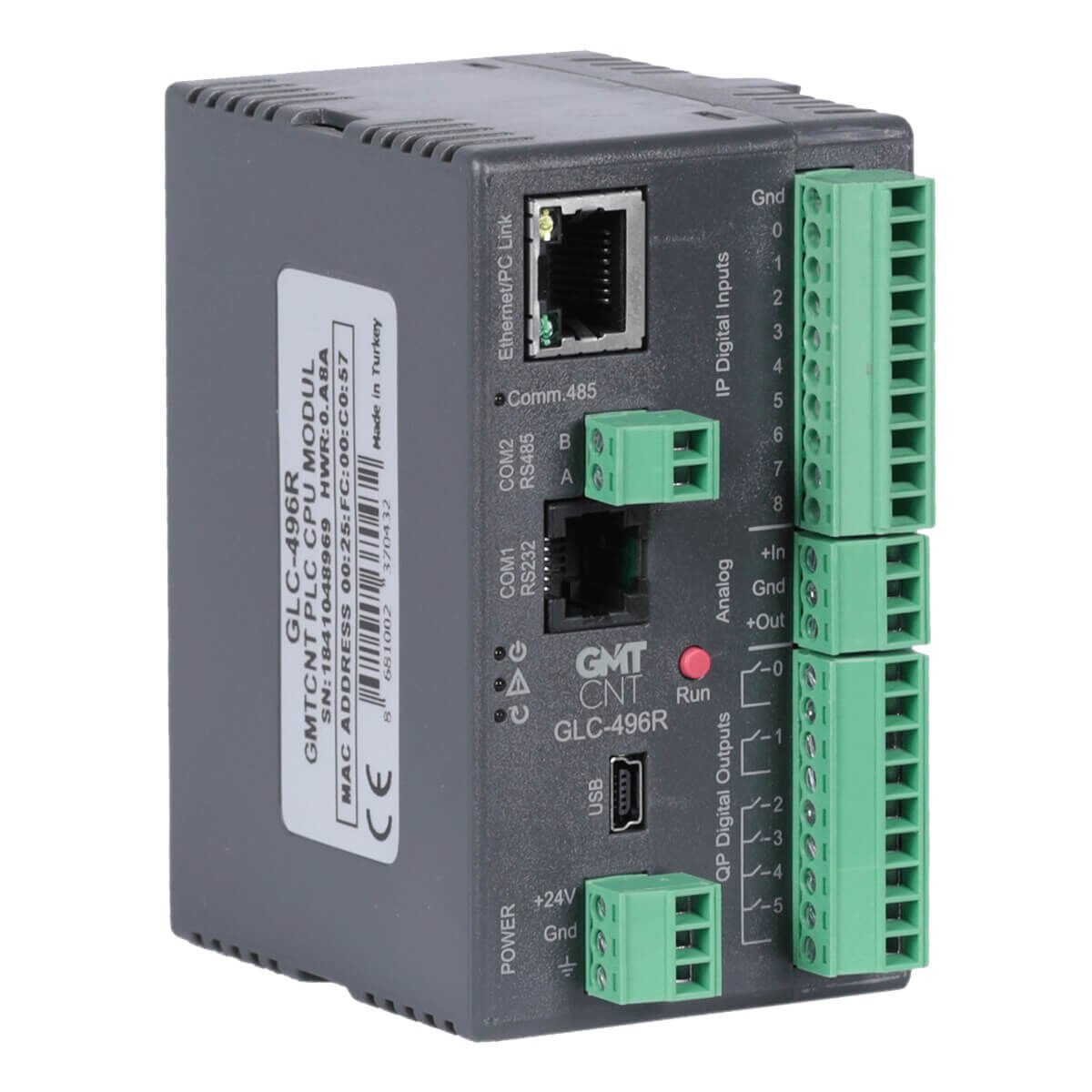 GLC-496R 9 Girişli/6 Röle Çıkışlı 24VDC PLC CPU Modülü GMT