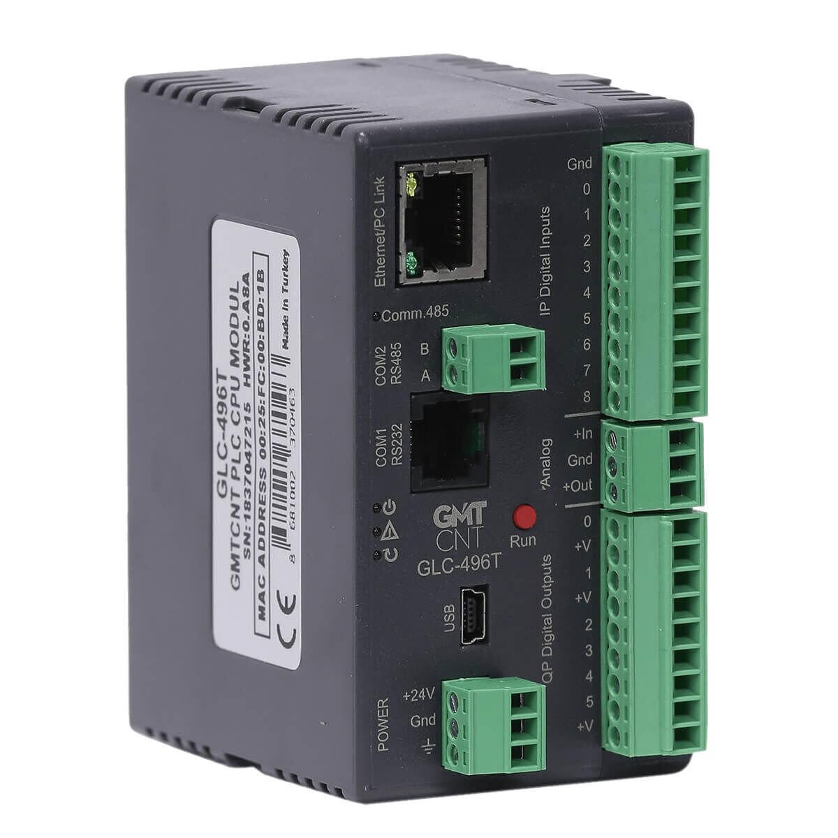 GLC-496T 9 Girişli/6 Transistör Çıkışlı 24VDC PLC CPU Modülü GMT