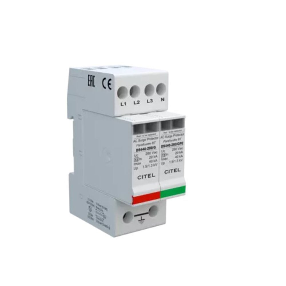 DS440-280/G 40kA 4 Kutuplu C (TipII) Parafudr 2 Modül Boyutunda Kontaksız